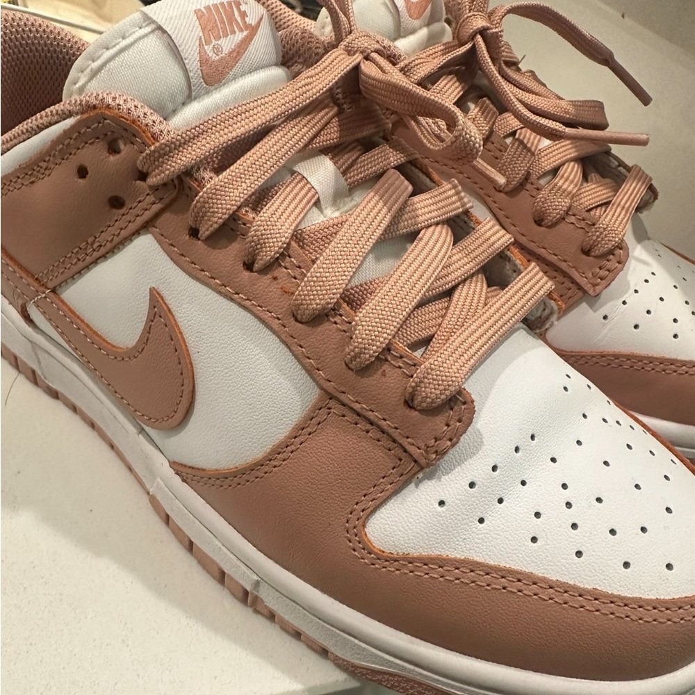 Nike Tan and White Sneakers Classic Style